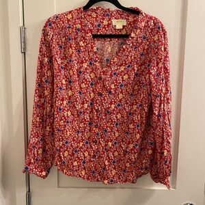 anthropologie floral blouse
